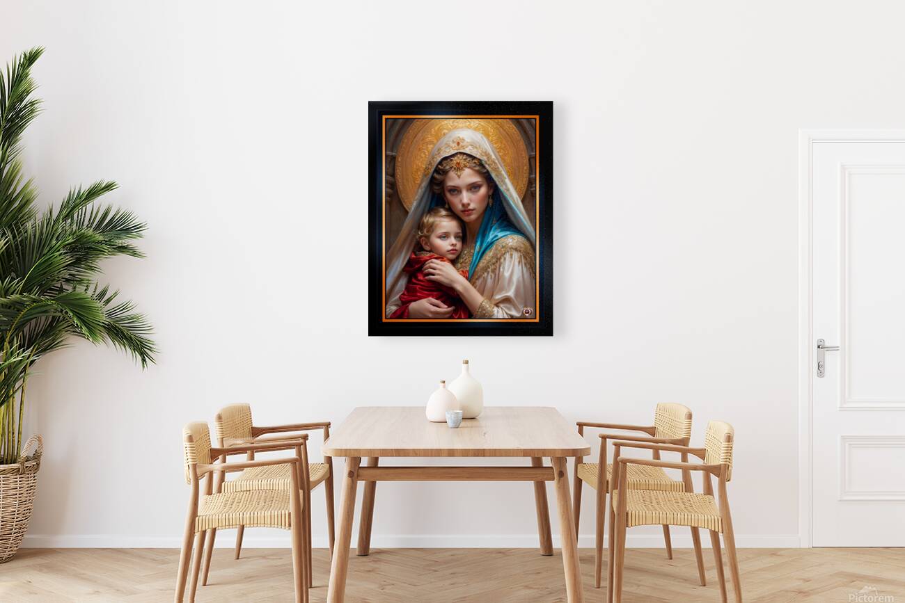 Circolo Aureo di Serenia Portrait Of Lehrenia and Aurelio Angelic AI Concept Art by Xzendor7 Reproduction