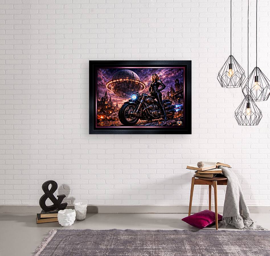 Galactic Portrait Of Livia Rorino Amidst A Cosmic Wasteland Commanding AI Concept Art by Xzendor7 Reproduction