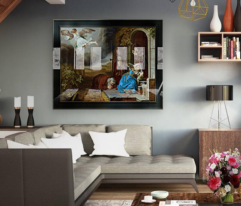 The Angel Taking Leave of Tobit and His Family by Jan Victors Old Masters Reproduction Reproduction