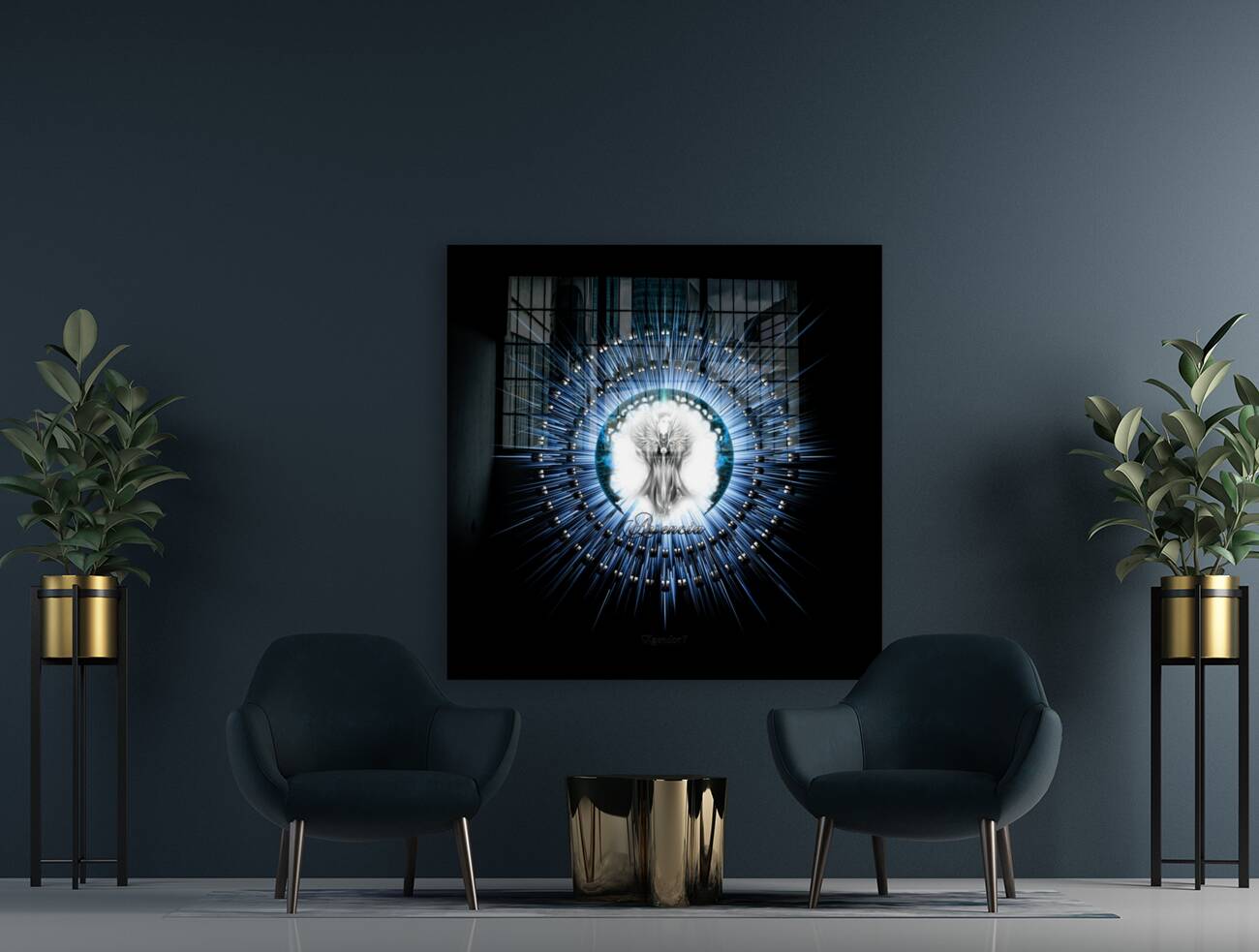 Arsencia Ethereal Silver Light Fractal Art Reproduction