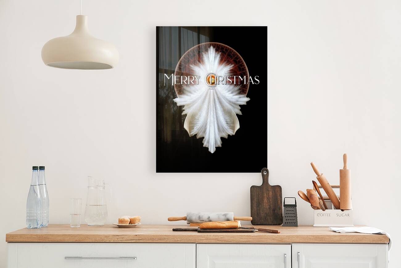 Angel Wings Snowflake Merry Christmas TW Fractal Art Reproduction