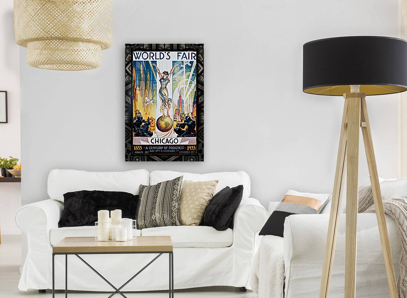 Chicago Worlds Fair - A Century of Progress Vintage Art Poster Reproduction