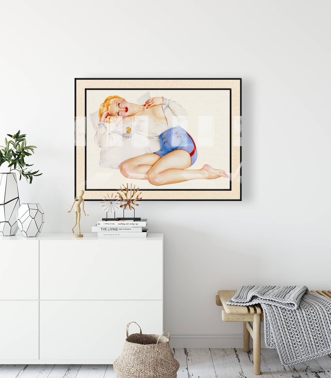 Navy Girl Pin-up Art by Alberto Vargas Pin-Up Girl Vintage Artwork