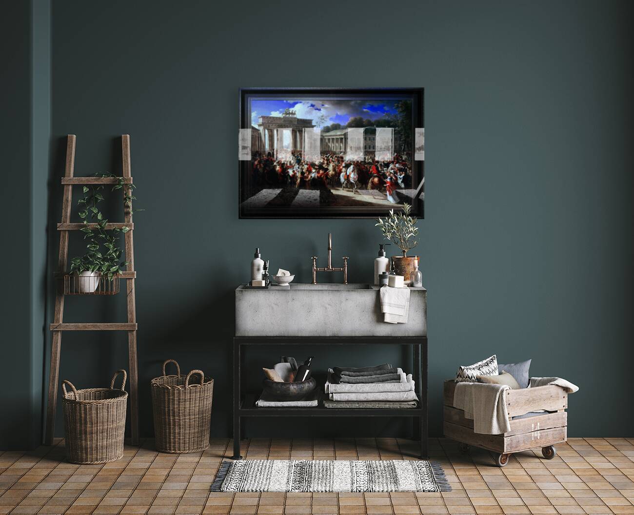 Entry of Napoleon I into Berlin by Charles Meynier Classical Fine Art Reproduction Reproduction