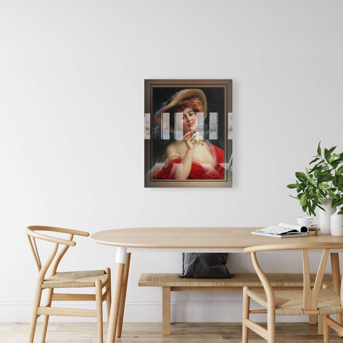 Fille A La Rose Jaune by Emile Vernon Wall Decor Xzendor7 Old Masters Art Reproductions Reproduction