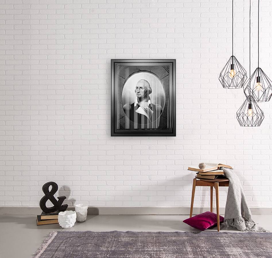 George Washington by Rembrandt Peale Black and White Xzendor7 Old Masters Art Reproductions Reproduction
