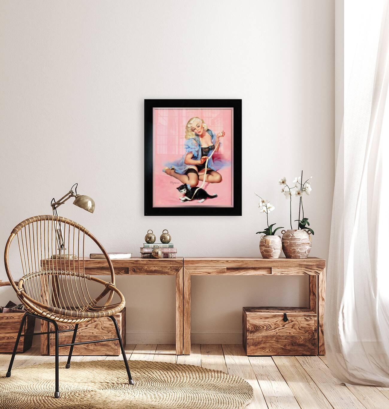 Denise Pur-r-rty Pair by Gil Elvgren Classic Xzendor7 Old Masters Reproductions Reproduction