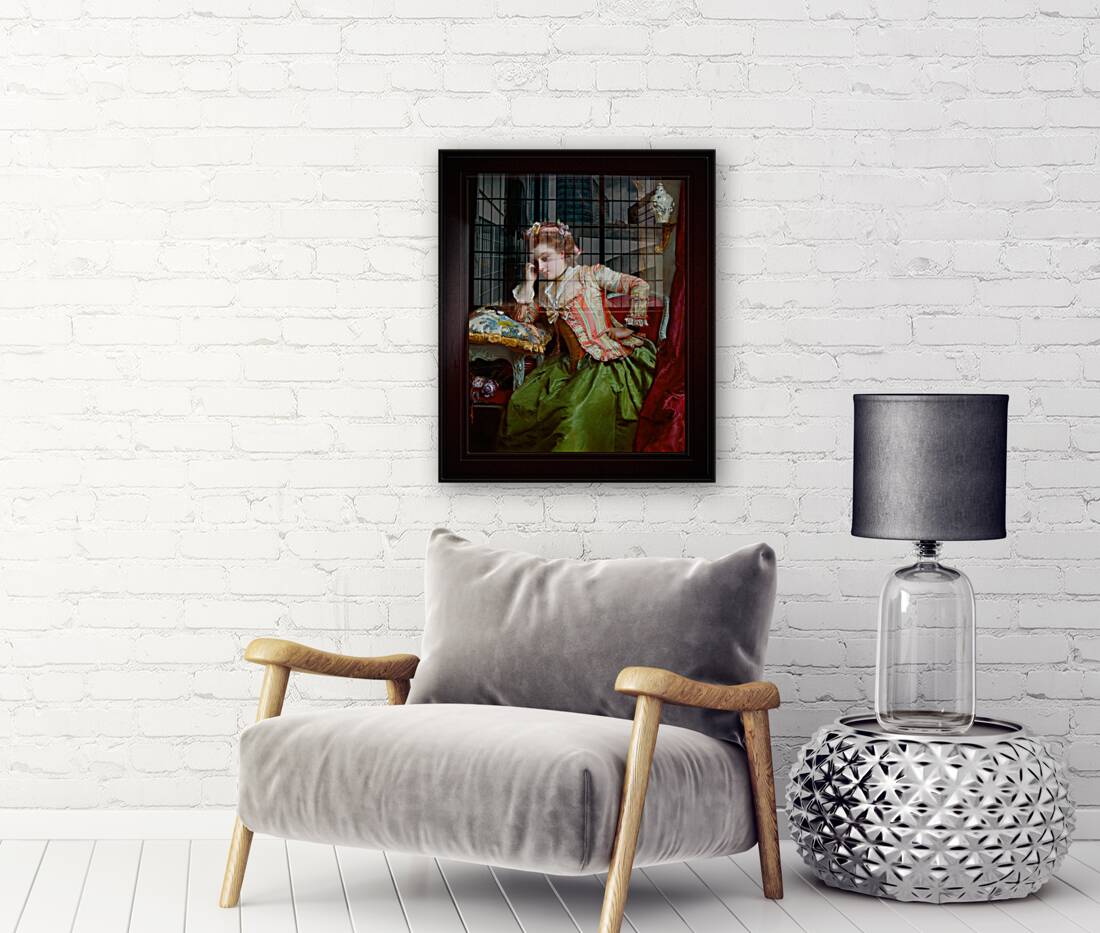 A Pensive Moment by Gustave Jacquet Remastered Xzendor7 Classical Fine Art Old Masters Reproductions Reproduction