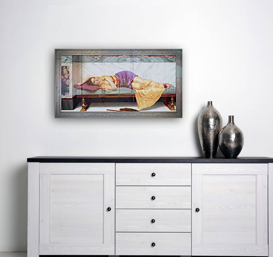 The Day Dream by John William Godward Remastered Xzendor7 Classical Fine Art Old Masters Reproductions Reproduction