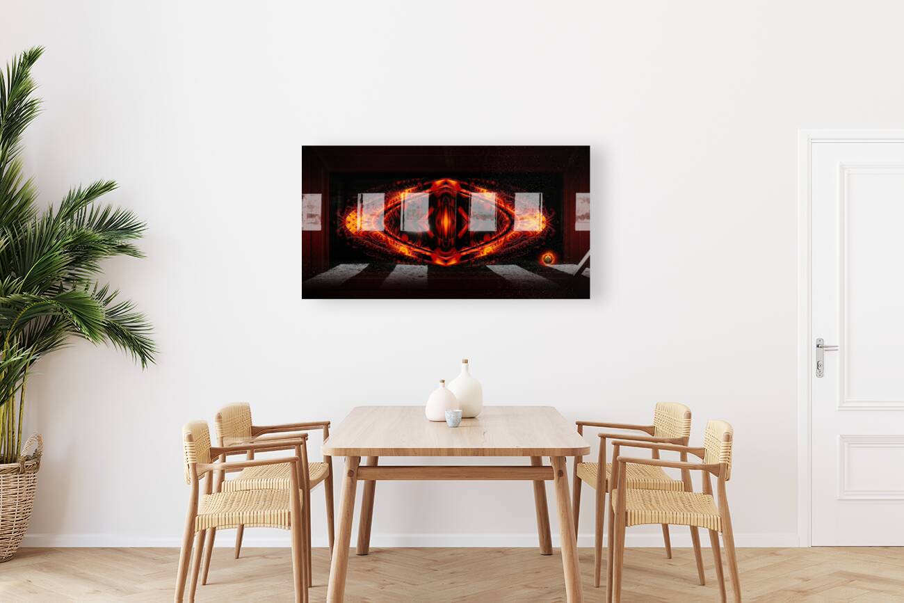 Allurian Mechanics SymQuad Evolution Geometric Abstract Digital Art by Xzendor7 Reproduction