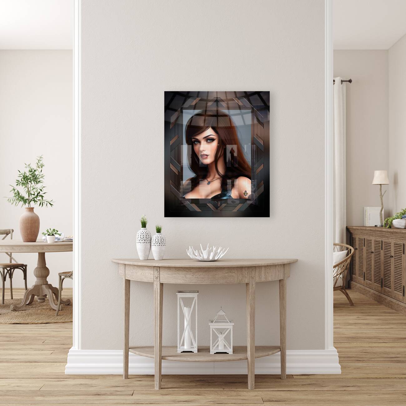 Portrait Of Maciana De Manchiani A Beautiful Fantasy AI Concept Art by Xzendor7 Reproduction