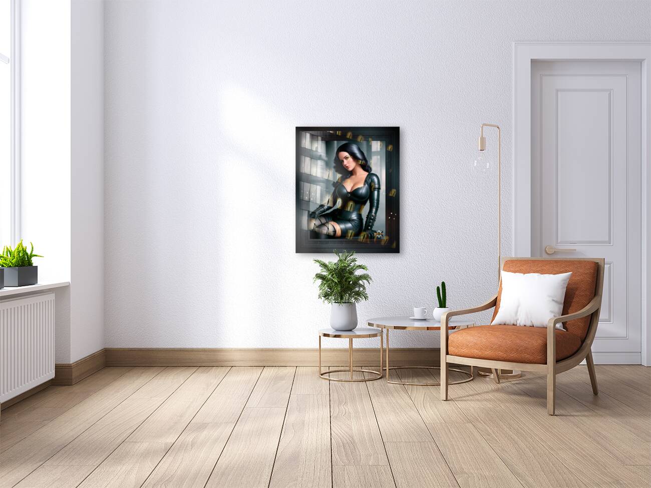 Portrait Of A Model In Industrial Renaissance Fashion Alluring And Beautiful AI Concept Art by Xzendor7 Reproduction