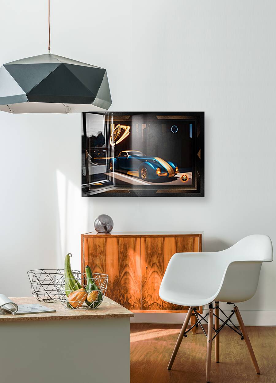 The Zephyr Centorus I950 Sports Coupe Captivating Fantasy AI Concept Art by Xzendor7 Reproduction