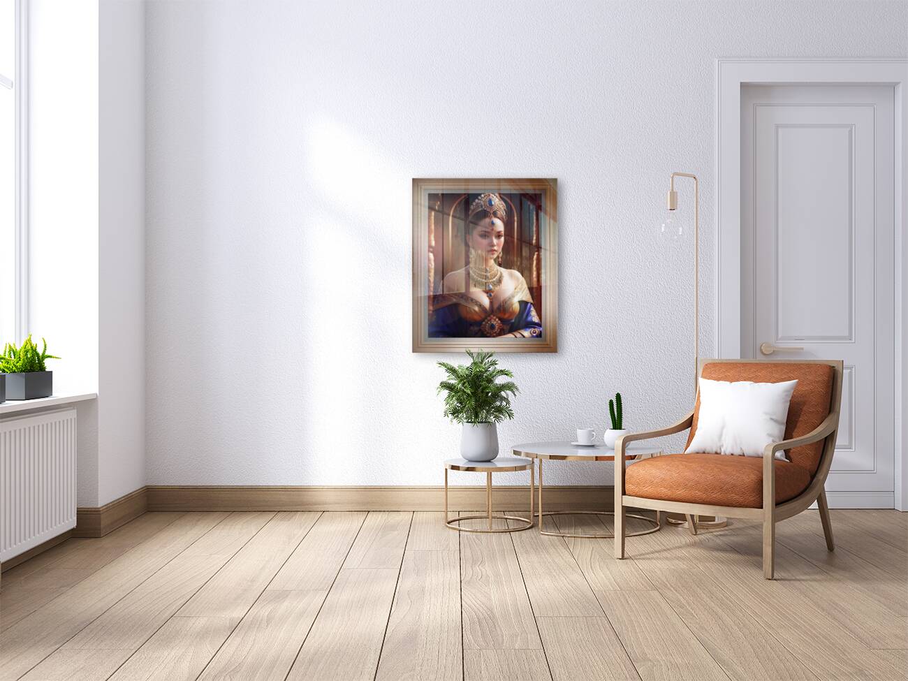 The Elegant Concubine Of Thelous Gorgeous AI Concept Art Portrait by Xzendor7 Reproduction