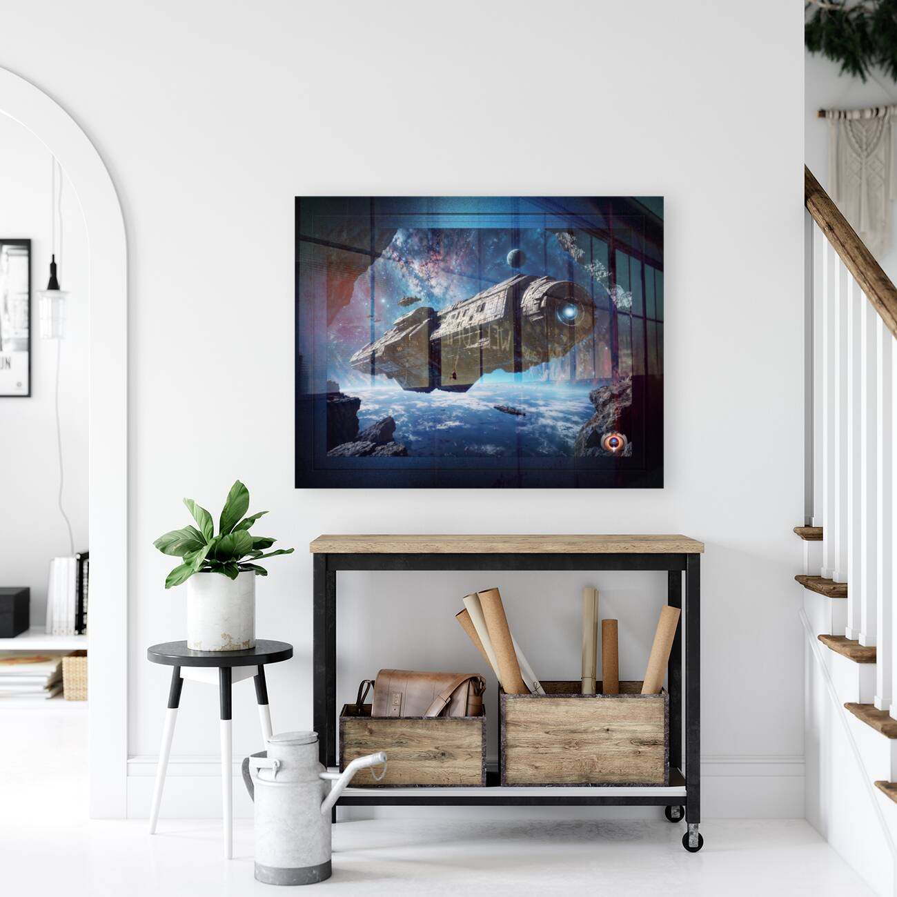 The Plavien Explorer Fleet Astonishting AI Concept Sci-Fi Art by Xzendor7 Reproduction