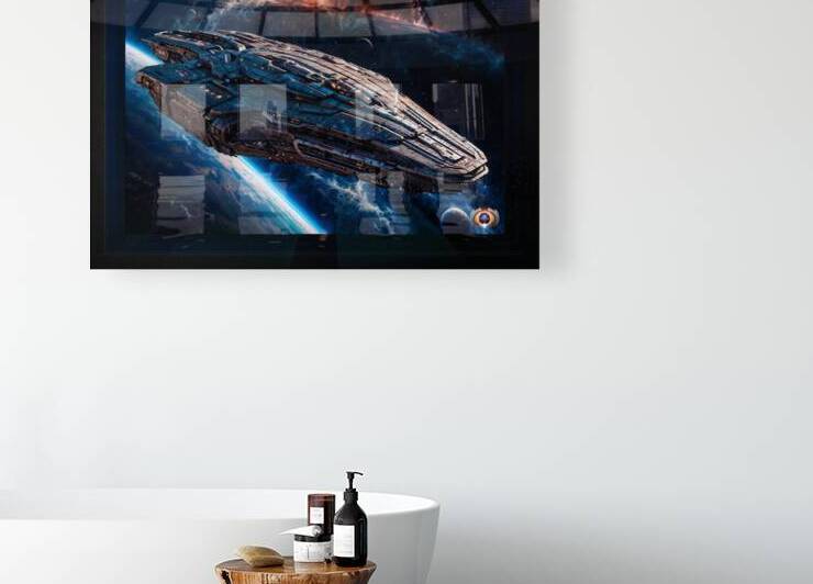 Clordian Warship Astonishing AI Concept Sci-Fi Space Art Art by Xzendor7 by xzendor7