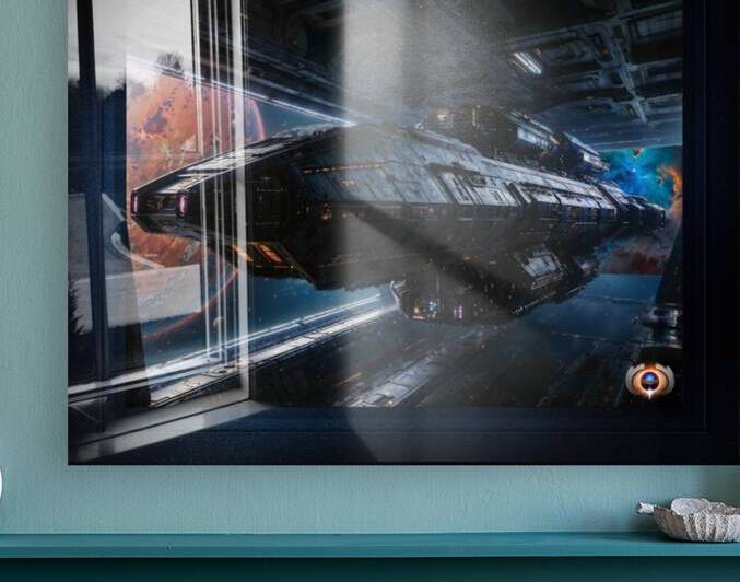 A Coridan Cruiser In Space Dock Astonishing AI Concept Sci-Fi Space Art Art by Xzendor7 by xzendor7
