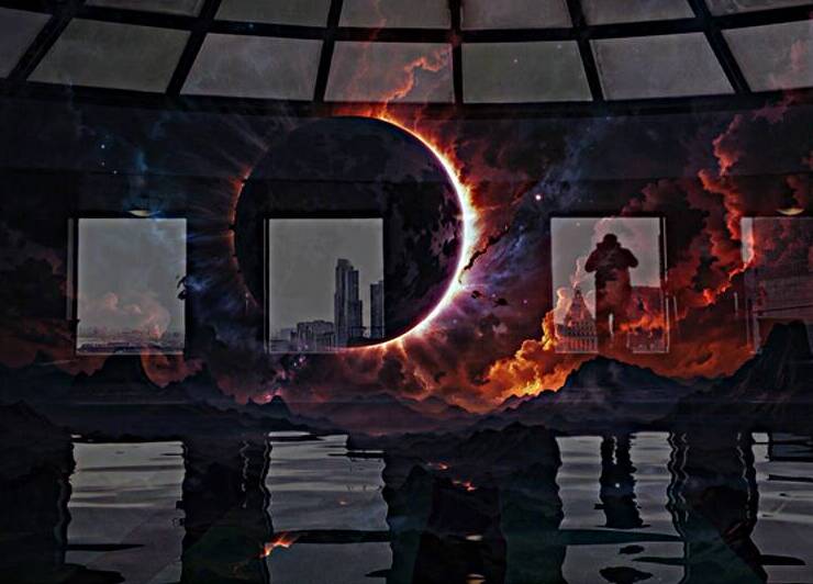 Solar Eclipse Cosmic Art Masterpiece that Transcends Boundaries Mesmerizing AI Concept Art by Xzendor7 by xzendor7