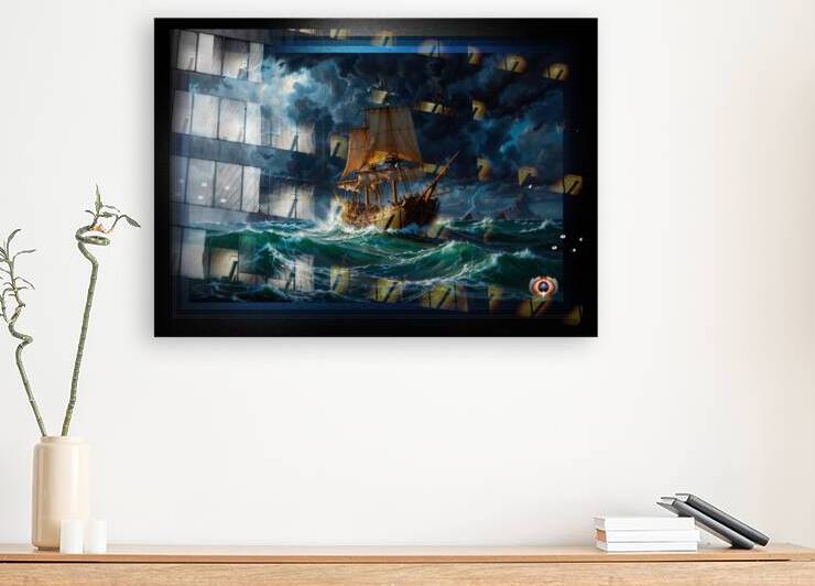 Traversing Chaotic Waves Under Turbulent Clouds Mesmerizing AI Concept Art by Xzendor7 by xzendor7