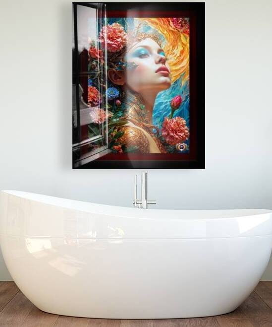Her Floral Delights Captivating AI Concept Art Portrait by Xzendor7 by xzendor7