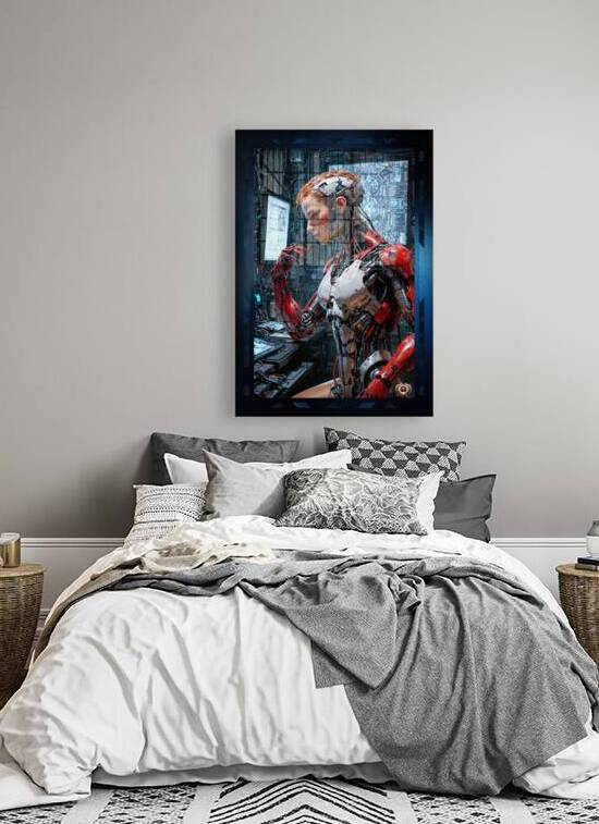 Shes Working On Her Final Upgrade Astounding AI Concept Art Portrait by Xzendor7 by xzendor7