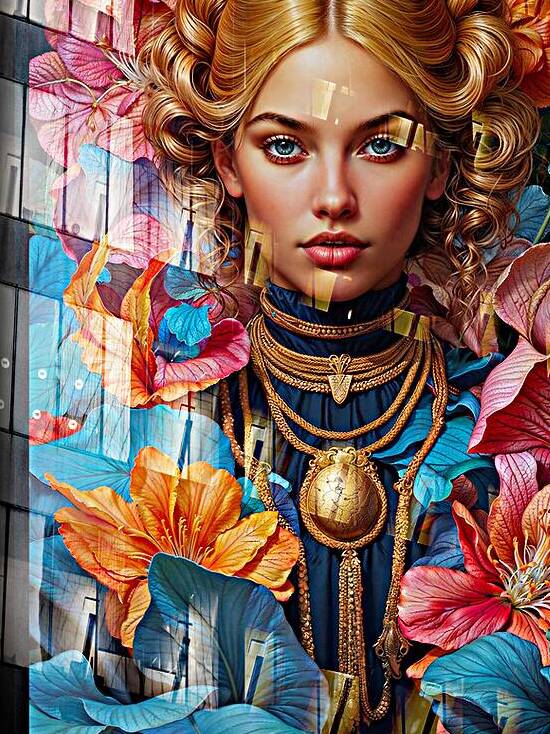 Portrait Of Alice Credenza Elegant AI Concept Art by Xzendor7 by xzendor7
