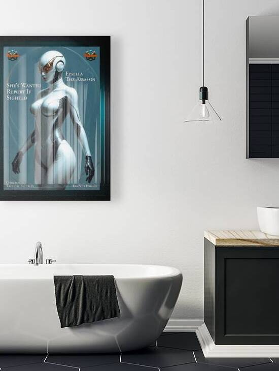 Shes Wanted Report If Sighted Captivating AI Concept Art Sci-Fi Portrait by Xzendor7 by xzendor7
