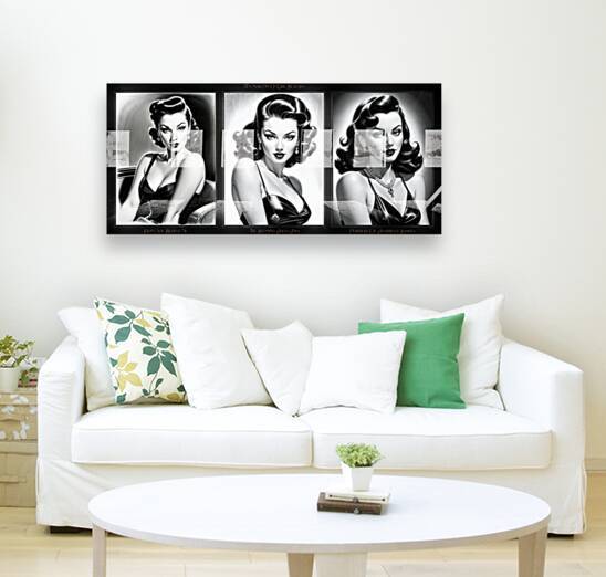 Retro Film Noir Sultry Pin Up Girl Glamorous Portraits AI Concept Art by Xzendor7 by xzendor7