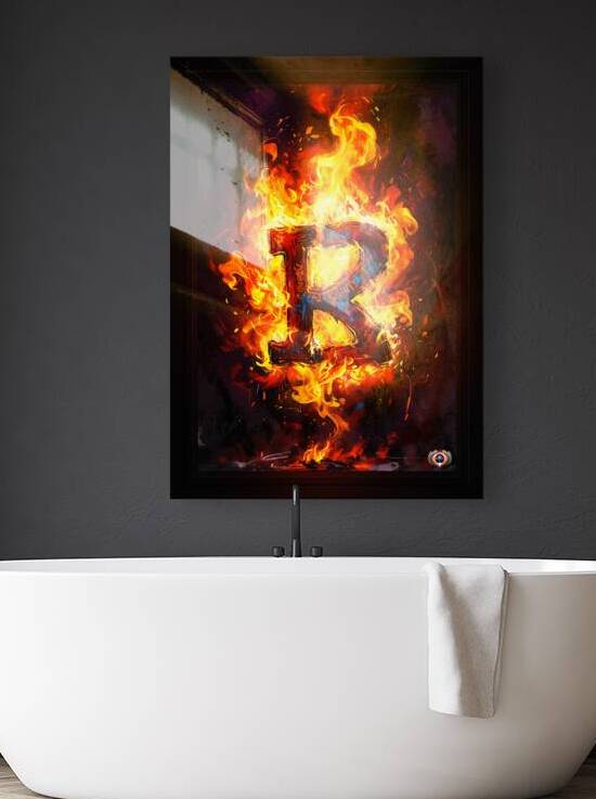 Broken Graffiti Flaming Typography Abstract AI Concept Art by Xzendor7 by xzendor7