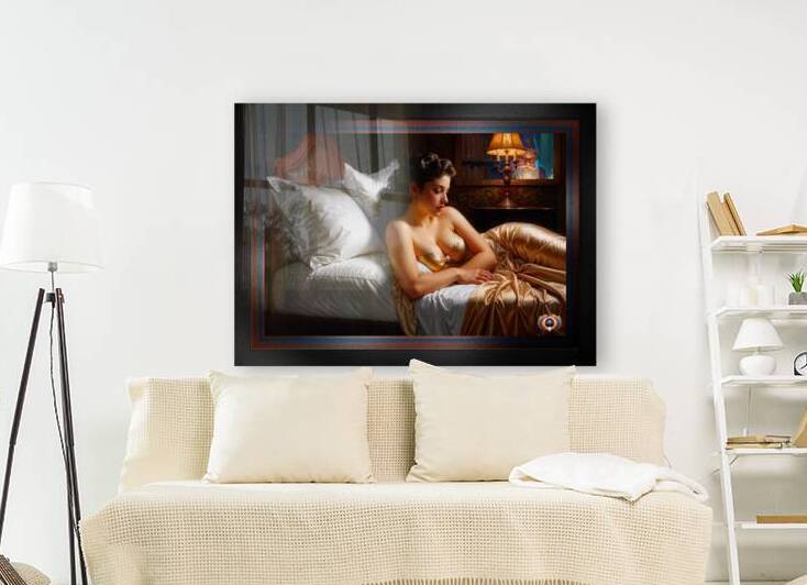 A Sleeping Beauty In A Golden Satin Gown Mesmerizing AI Concept Art Portrait by Xzendor7 by xzendor7