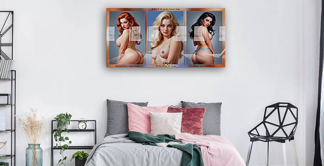 A Trio Of Pin Up Girl Portrait Nudes Mesmerizing AI Concept Art by Xzendor7 by xzendor7