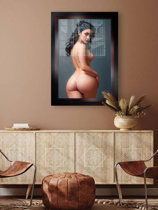 Pinup Girl Has The Right Curves Seductive AI Concept Art by Xzendor7 by xzendor7