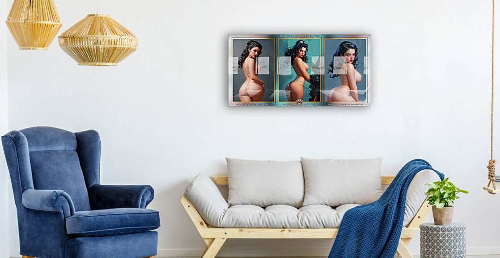 Trio Of Pinup Nude Beauties Captivating AI Concept Art by Xzendor7 by xzendor7