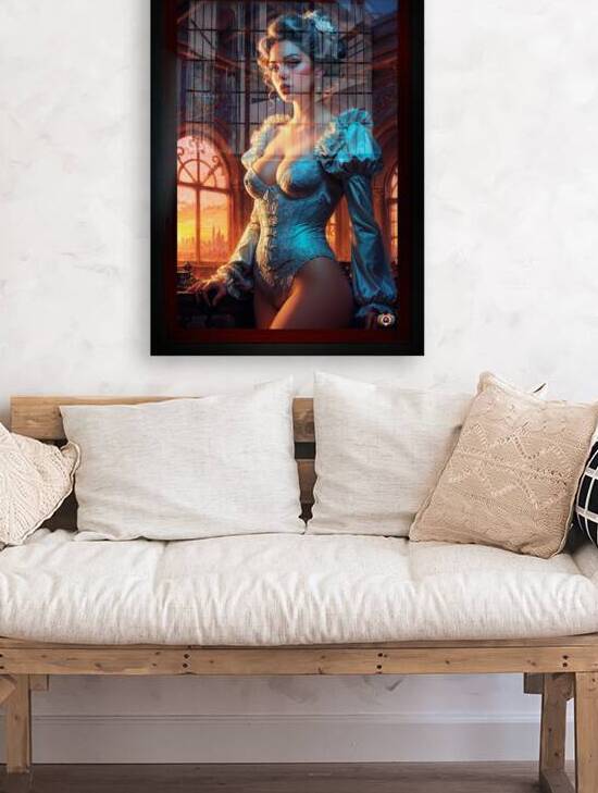 Stunning Elegant Woman In Vintage Corset At Sunset Breathtaking AI Concept Art by Xzendor7 by xzendor7