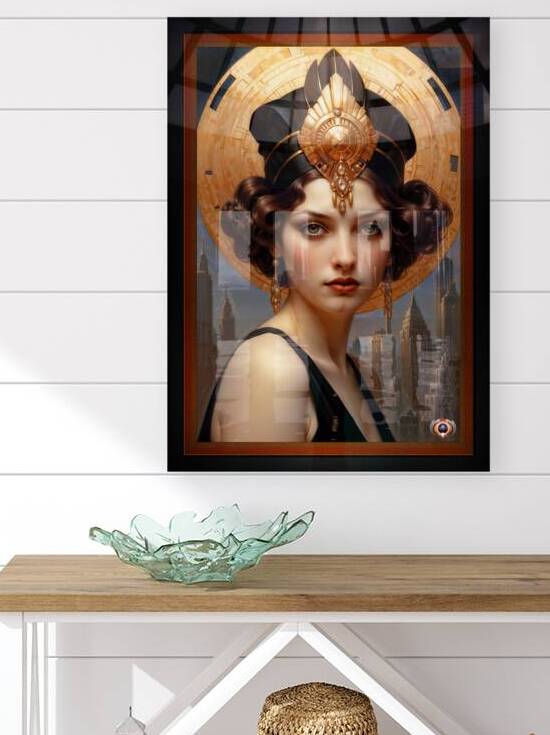 Classic Art Deco Elegance Mesmerizing AI Concept Art Portrait by Xzendor7 by xzendor7