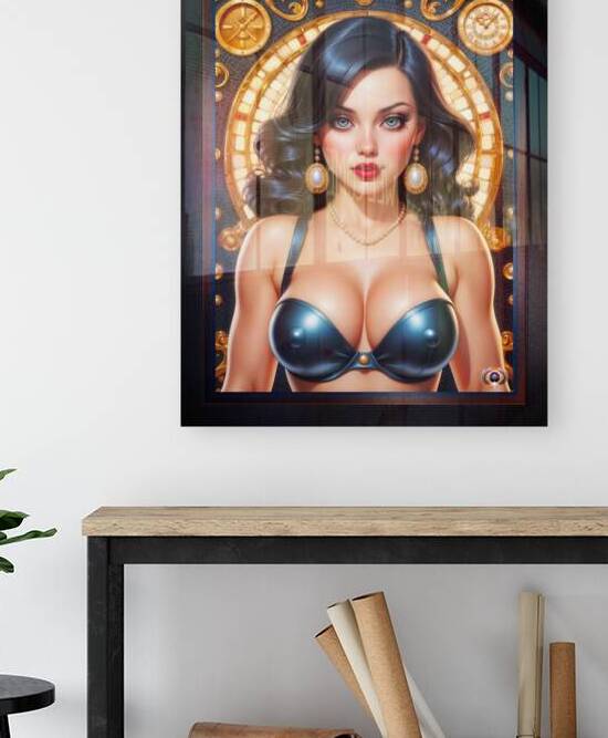 Classic Elegance Of An Enchanting Retro Fusion Pin Up Beauty Mesmerizing AI Concept Art by Xzendor7 by xzendor7