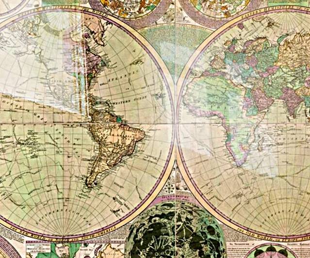 BOWLES New and Accurate Map of the World by Dialing by xzendor7