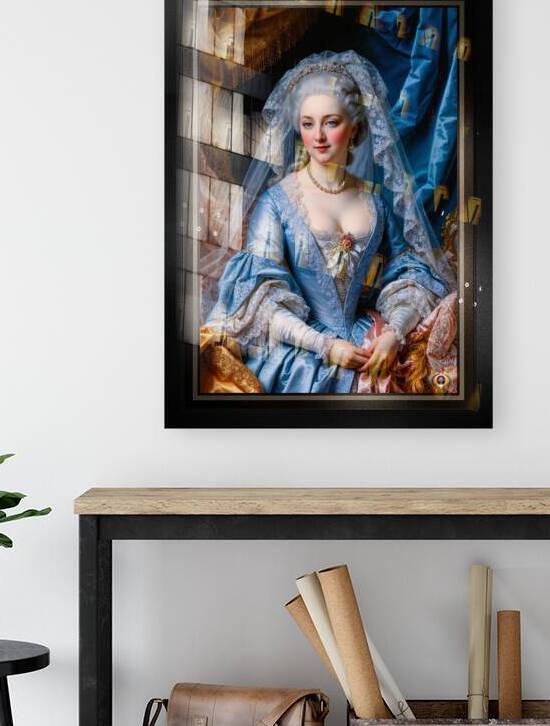 Portrait Of Lady Elena Briventon In A Blue Satin Gown Mesmerizing AI Concept Art by Xzendor7 by xzendor7