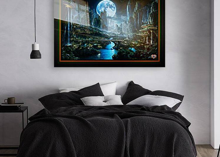 The Realm of Acostia A Mesmerizing Moonlit Utopia Captivating AI Concept Art by Xzendor7 by xzendor7