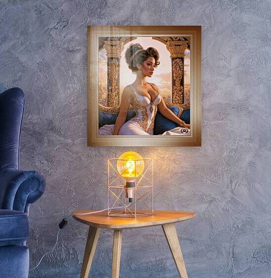 Her Ethereal Grace Outshines The Sun Pin-Up Illustration Stunning AI Concept Art by Xzendor7 by xzendor7