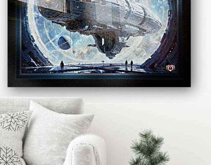 The Futuristic Beltian Spaceship Preparing For Departure Awe-Inspiring AI Concept Art by Xzendor7 by xzendor7