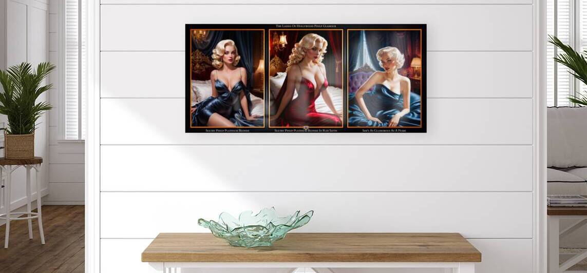 The Ladies Of Hollywood Pinup Glamour Mesmerizing AI Concept Art by Xzendor7 by xzendor7