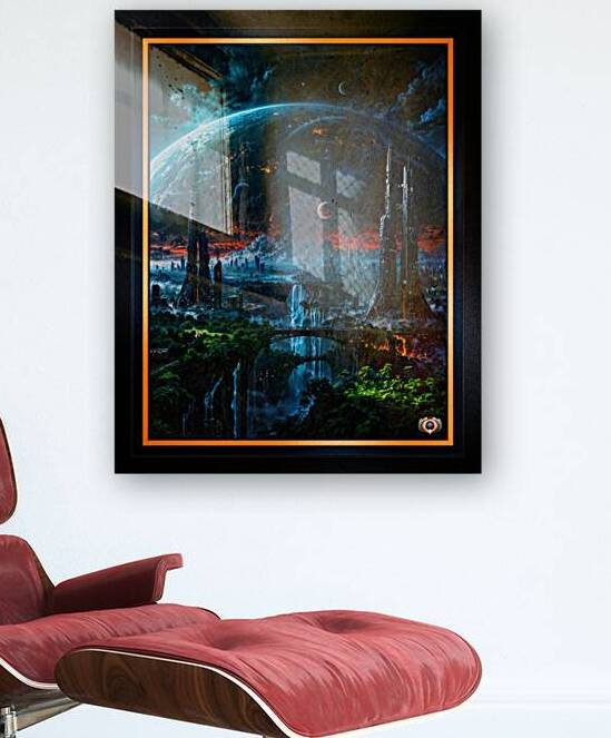 Epic Trans-dimensional Alien World With Towering Cityscapes and Waterfalls Mesmerizing AI Concept Art by Xzendor7 by xzendor7