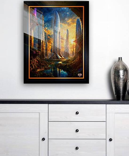 The Metallic Skyscraper Forest Of Beldinis Amazing AI Concept Art by Xzendor7 by xzendor7