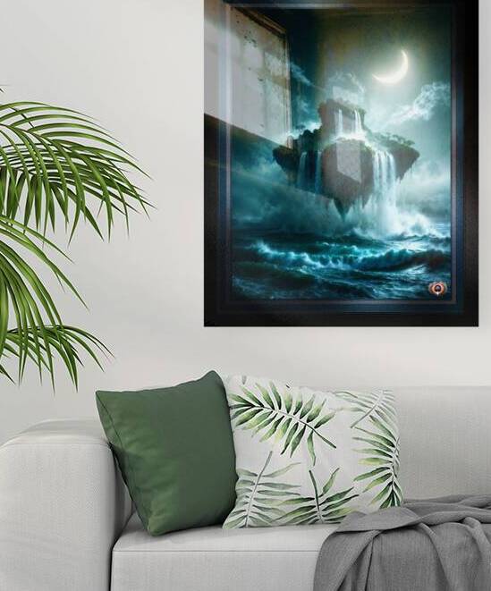 A Surreal Moonlit Island Forest Of Enchantment Awe-Inspiring AI Concept Art by Xzendor7 by xzendor7