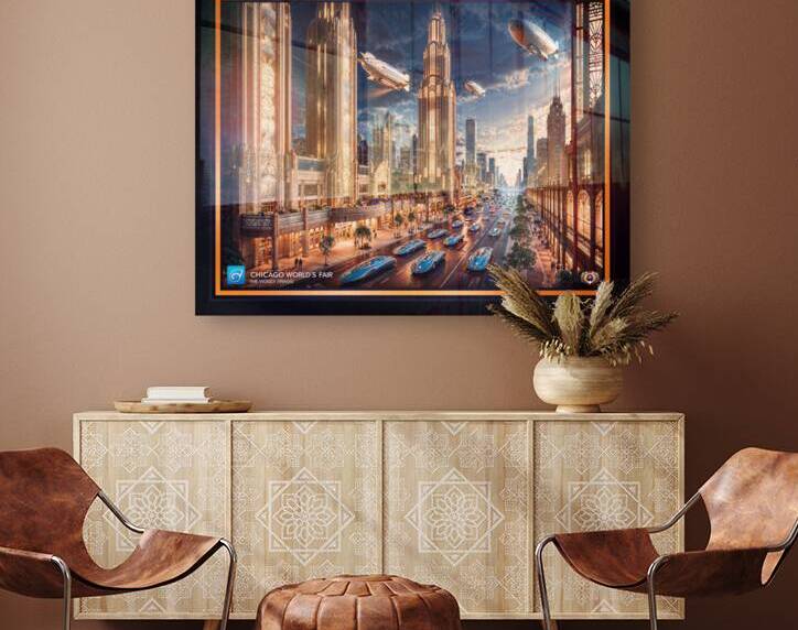 Retro-Futuristic Cityscape Of The 2253 Chicago Worlds Fair Captivating AI Concept Art by Xzendor7 by xzendor7