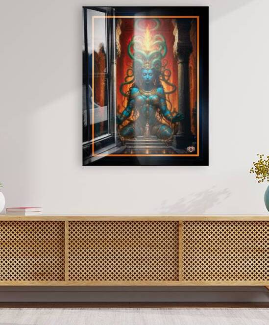 Divine Colossal Statue Of The Goddess Asishiesha In The Sacred Temple Mesmerizing AI Concept Art by Xzendor7 by xzendor7