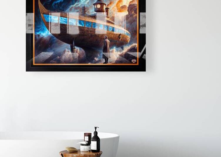 Majestic Steampunk Vessel Hovering Amidst Cosmic Clouds Mesmerizing AI Concept Art by Xzendor7 by xzendor7