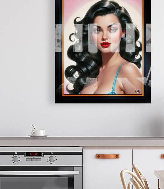 The Timeless Allure Of A Vintage Pin-up Beauty Captivating AI Concept Art by Xzendor7 by xzendor7