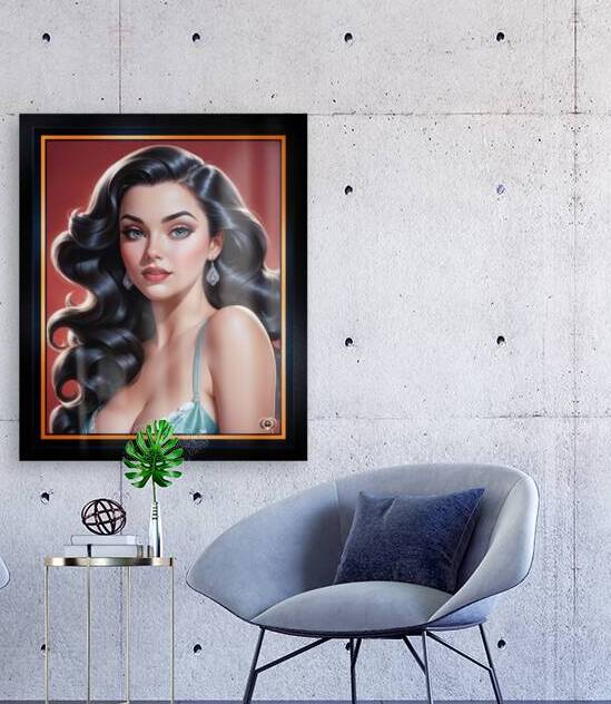 Stunning Vintage Hollywood Style Pin-Up Girl Glamour Portrait Mesmerizing AI Concept Art by Xzendor7 by xzendor7
